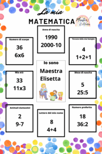 CREA LA TUA COPERTINA MATEMATICA Maestra Elisetta